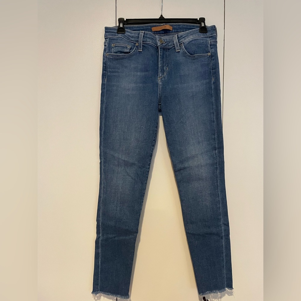 Joe's Womens Frayed Ankle Mid-Rise Cantrell Wash Skinny Jeans
